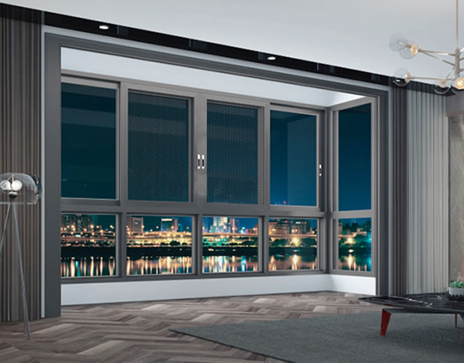 客廳85隔熱斷橋推拉窗